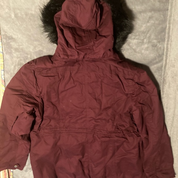 Jason Maxwell NWT Outerwear Faux Fur Around Hood XL Zip Snaps Pockets Drawstring - Picture 6 of 12